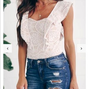 White body suit NEVER WORN WITH TAGS!!